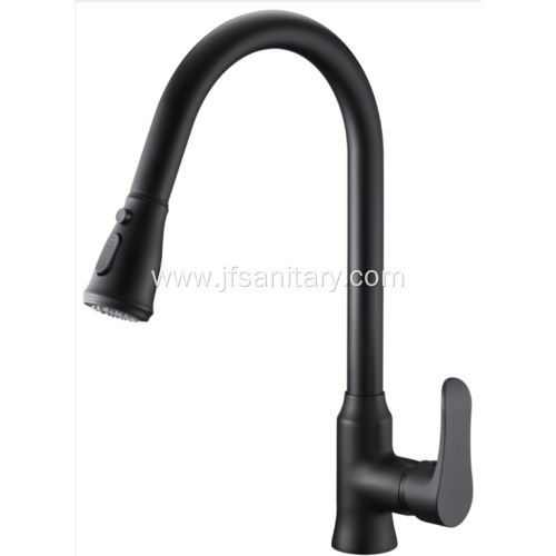 Plumbing Fixtures Matte Black Pull Out Spray Faucet